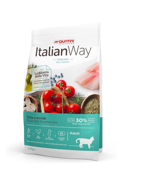 ITALIAN WAY CAT IDEAL TROTA | Crocchette Naturali al Pesce per Gatti Adulti