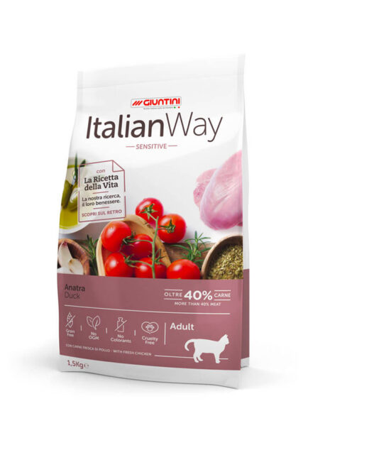 ITALIAN WAY CAT SENSI ANATRA | Crocchette per Gatti con Digestione Delicata